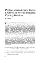 Políticas activas de mano de obra y políticas de personal excedente: costos y beneficios