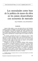 La necesidades como base de la política de mano de obra en los países desarrollados con economía de mercado