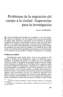 Problemas de la migración del campo a la ciudad: sugerencias para la investigación