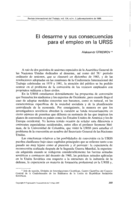 El desarme y sus consecuencias para el empleo en la URSS