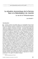 La situation économique de la femme face à la libéralisation du marché: le cas de la Tchécoslovaquie