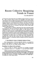 Recent collective bargaining trends in France