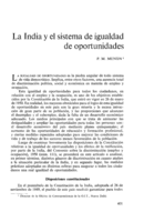 La India y el sistema de igualdad de oportunidades
