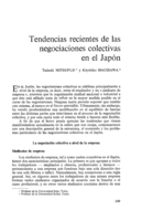 Tendencias recientes de las negociaciones colectivas en el Japón