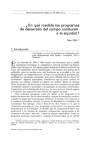 ¿En qué medida los programas de desarrollo del campo conducen a la equidad?