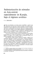Sedentarización de nómadas en Asia central, especialmente en Kazajia, bajo el régimen soviético