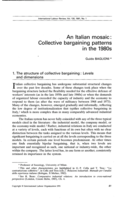 An Italian mosaic: collective bargaining patterns in the 1980s