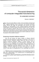 The social dimension of computer-integrated manufacturing: an extended comment