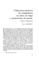 Utilización intensiva de trabajadores en obras de riego y construcción de presas: algumas investigaciones