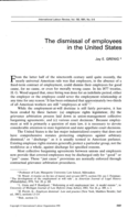 The dismissal of employees in the United States