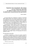 Aspectos de la legislación del trabajo y de las relaciones laborales en determinadas zonas francas para la elaboración de productos de exportación
