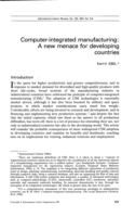 Computer-integrated manufacturing: a new menace for developing countries