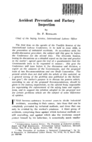 Accident prevention and factory inspection