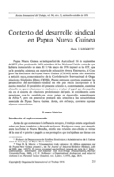 Contexto del desarrollo sindical en Papua Nueva Guinea