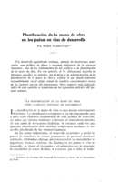 Planificación de la mano de obra en los países en vías de desarrollo