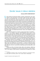 Gender issues in labour statistics