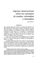 Algunas observaciones sobre los conceptos de empleo, subempleo y desempleo