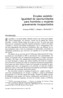 Empleo asistido: igualdad de oportunidades para hombres y mujeres gravemente incapacitados