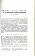 Dificultades con que tropieza el desarrollo de la cooperación técnica internacional