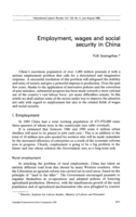 Employment, wages and social security in China