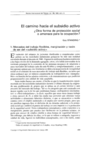 El camino hacia el subsidio activo: ¿otra forma de protección social o amenaza para la ocupación?
