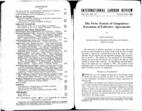 The Swiss system of compulsory extension of collective agreements