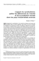 L'apport du syndicalisme: pallier les déficiences du marché et de la protection sociale dans les pays industrialisés avancés