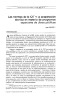 Las normas de la OIT y la cooperación técnica en materia de programas especiales de obras públicas
