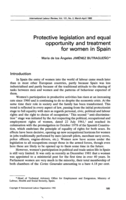 Protective legislation and equal opportunity and treatment for women in Spain