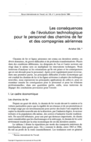 Les conséquences de l'évolution technologique pour le personnel des chemins de fer et des compagnies aériennes