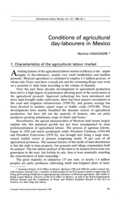 Conditions of agricultural day-labourers in Mexico