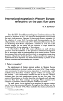 International migration in Western Europe: reflections on the past five years