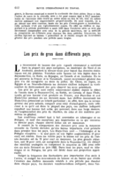 Les prix de gros dans différents pays