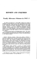 Family allowance schemes in 1947: I