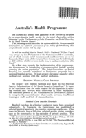 Australia's Health Programme