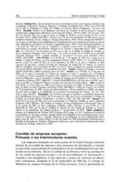 Comités de empresa europeos: primacía a los interlocutores sociales