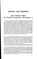 Some trends within the world co-operative movement: I