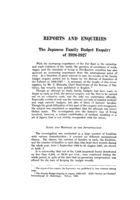 The Japanese family budget enquiry of 1926-1927
