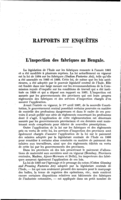 L'inspection des fabriques au Bengale