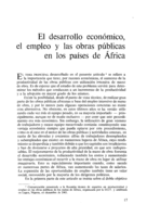 El desarrollo económico, el empleo y las obras públicas en los países de África