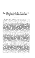 La afiliación sindical y el traslado de trabajadores en Gran Bretaña