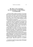 The work of the committees for the protection of young workers in Czechoslovakia