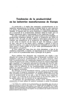 Tendencias de la productividad en las industrias manufactureras de Europa