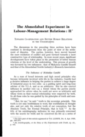 The Ahmedabad experiment in labour-management relations: II