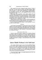 Labour health problems in the Gold coast