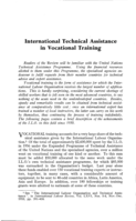 International technical assistance in vocational training