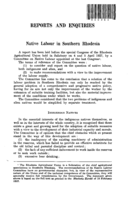 Native labour in Southern Rhodesia