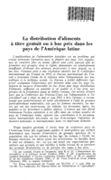 La distribution d'aliments à titre gratuit ou à bas prix dans les pays de l'Amérique latine
