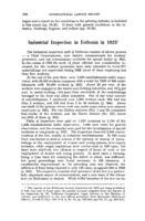 Industrial inspection in Esthonia in 1923