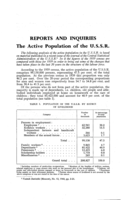 The active population of the USSR